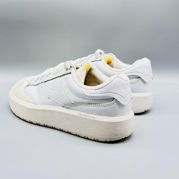 New Balance Shoes Mens 6 White Leather Platform Low Top Lace Up Casual Sneakers main image 10